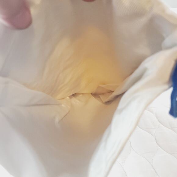 Vintage Christmas Needlepoint Christmas Stocking Ski Theme Blue Velvet Sports - Picture 9 of 10